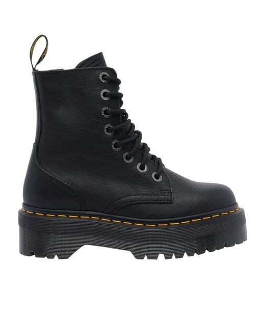 Dr. Martens Black Jadon Iii Pisa-Leather Platform Boots