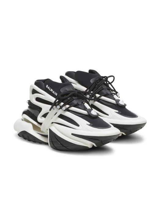 Balmain White Laced Sneakers