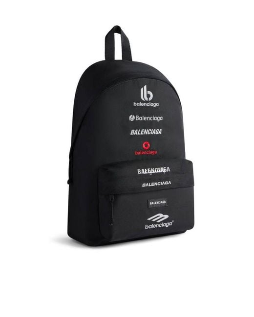 Balenciaga Black Explorer Backpack for men