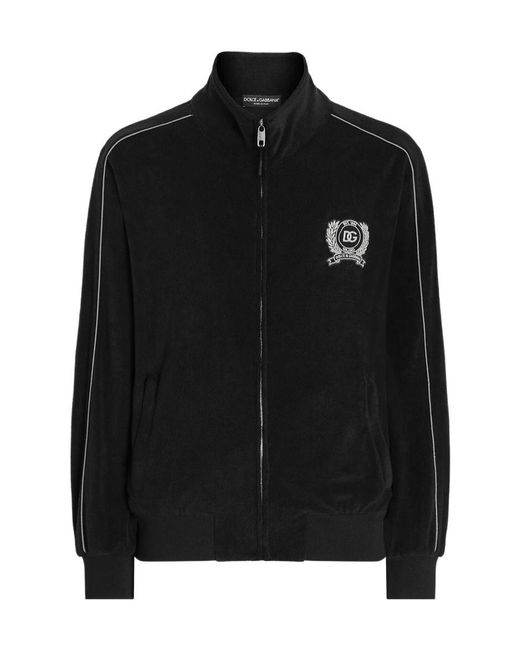 Dolce & Gabbana Black Zip-Up Sweatshirt for men