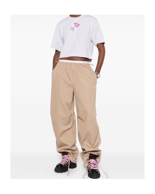 Off-White c/o Virgil Abloh White Logo Printed Cropped T-Shirt