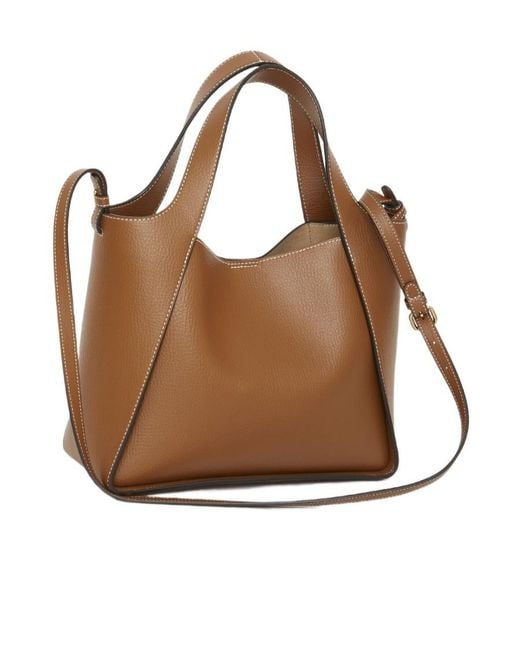 Stella McCartney Brown Logo Detailed Tote Bag