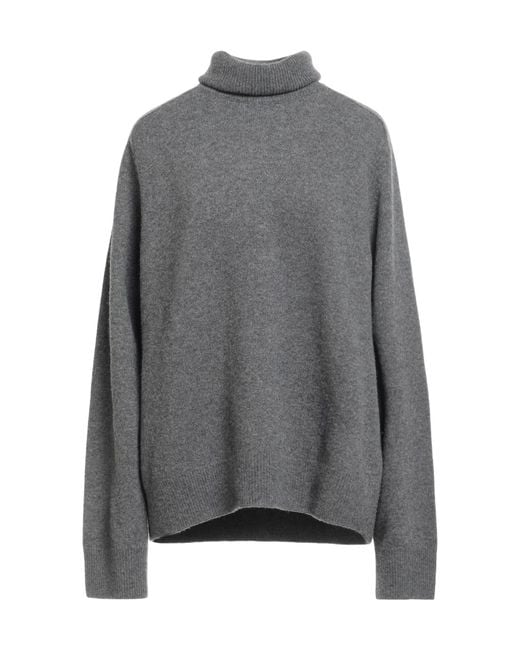 Maison Margiela Gray Wool Turtleneck Long-Sleeve Knit Sweater