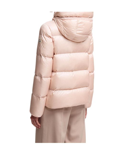 Moncler Pink Serittes Hooded Puffer Jacket