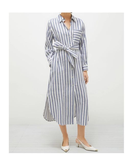 Marella Blue Striped Dress