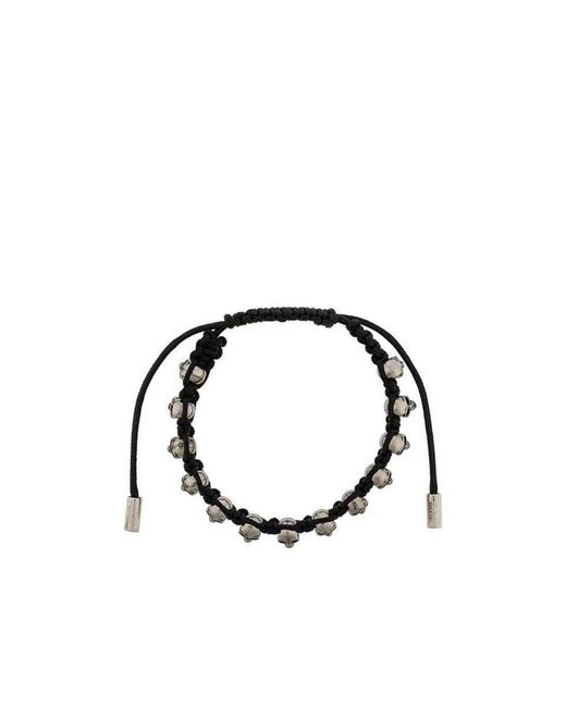 McQueen Multicolor Skull Woven Bracelet for men