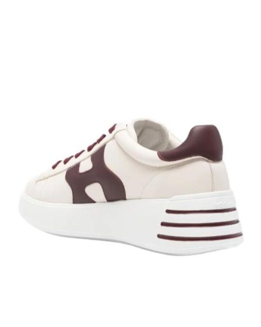Hogan Natural Rebel Leather Platform Sneakers