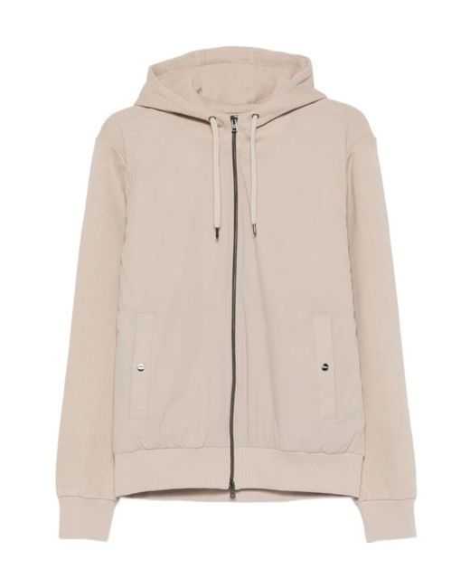 Herno Natural Zip-Up Hooded Jacket for men