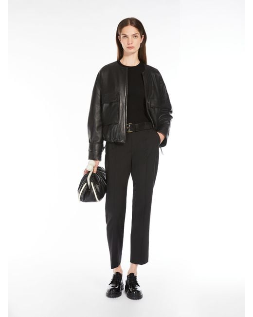 Weekend by Maxmara Black Wool Casual Pants