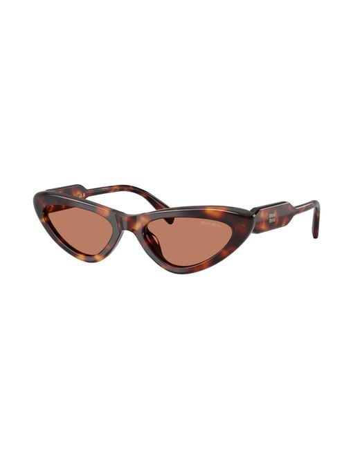 Miu Miu White Eyewear Cat Eye Frame Sunglasses