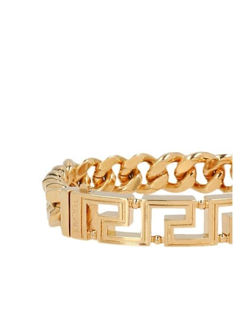 Versace Metallic Greca Chain Bracelet for men