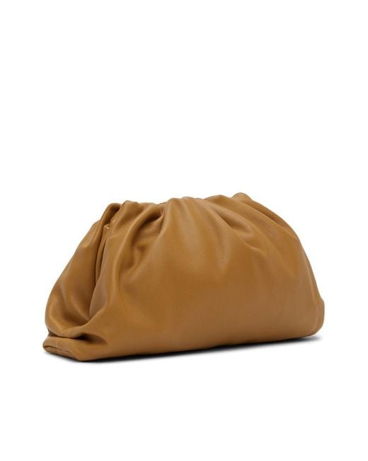 Bottega Veneta Brown The Pouch Ruched Clutch Bag