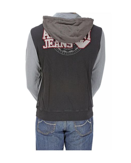 Armani Jeans Gray Logo Details Casual Jacket for men