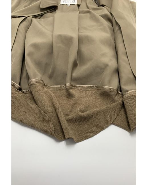 Maison Margiela Natural Zip-Up Bomber Jacket