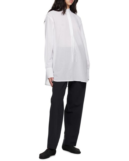 Totême  White Long-Sleeve Button-Up Shirt