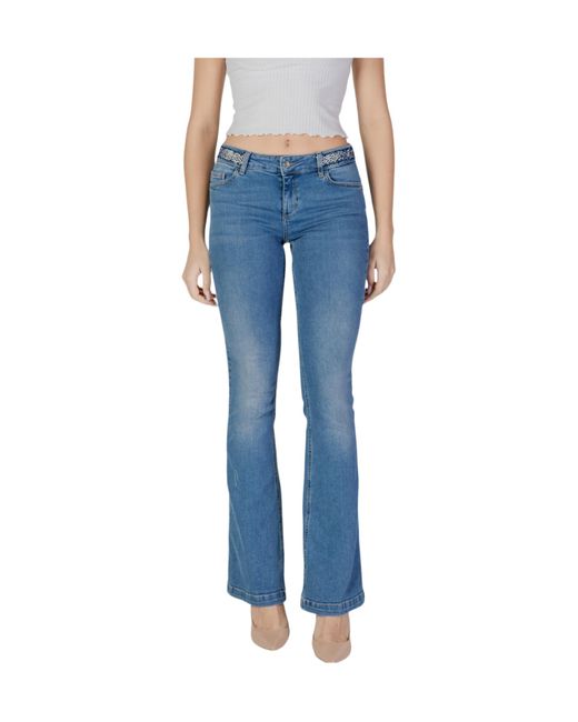 Liu Jo Blue Denim Trousers With Belt Loops