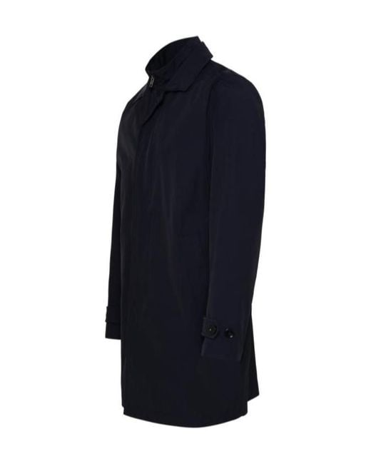 Fay Blue Single-Breasted Coat for men