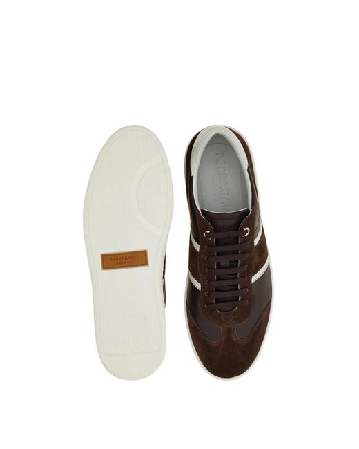 Ferragamo Brown Ferragamo Low-Top Sneakers for men