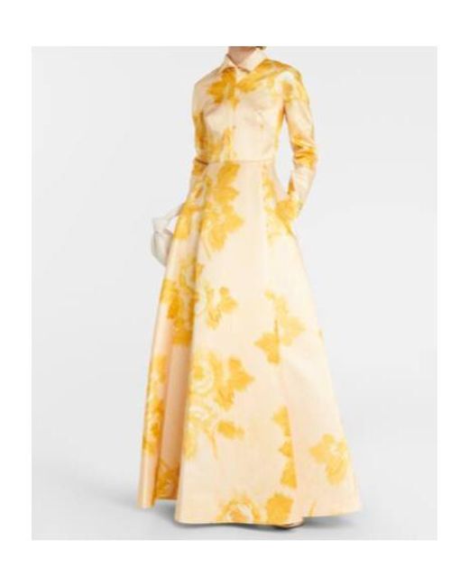 Emilia Wickstead Metallic Rue Floral Gown