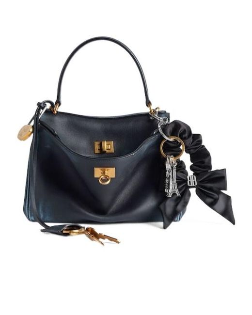 Balenciaga Blue Rodeo Charm Detailed Mini Handbag