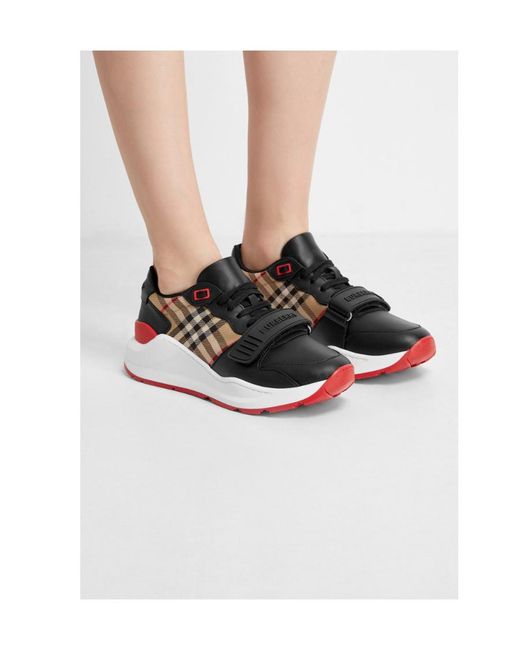 Burberry Multicolor Vintage Check-Print Low-Top Sneakers