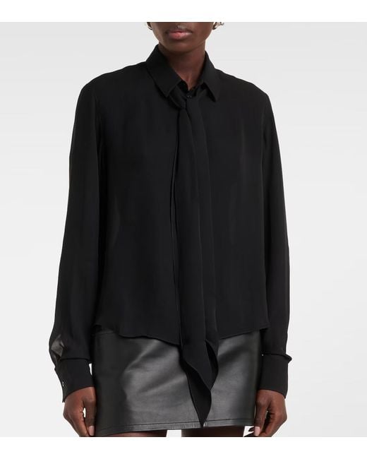 Wardrobe NYC Black Tie Collar Shirt