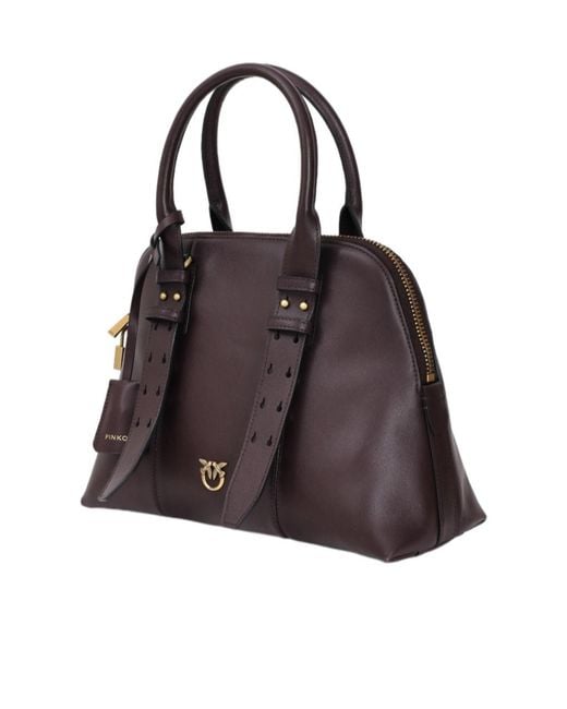 Pinko Black Escape Bag Medium Bowling Handbag