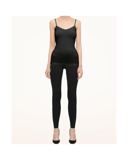 Wolford Black Spaghetti-Strap Jersey Top
