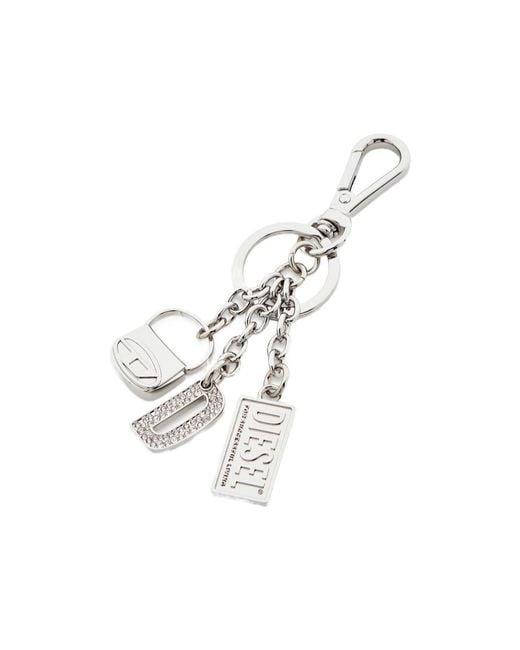 DIESEL White 1Dr Multicharm Keyring