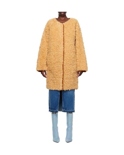Stand Studio Blue Paola Cashmere Long-Sleeved Coat