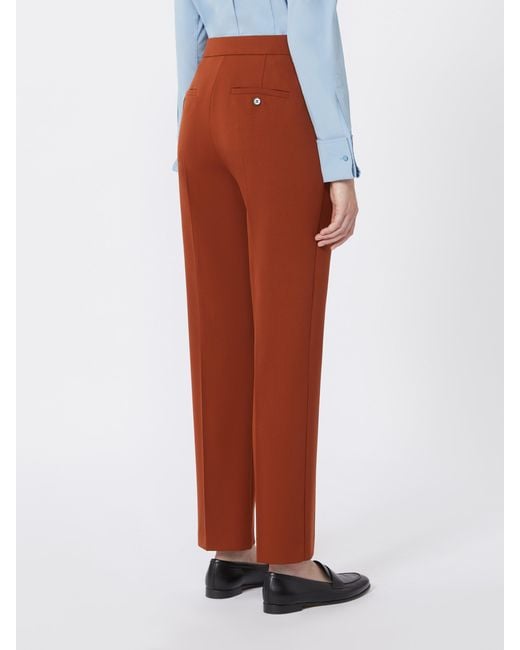 Max Mara Red Wool Casual Pants
