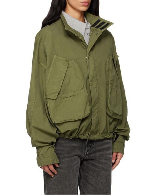 The Attico Green The Logo Patch Bomber Jacket