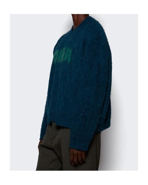 Martine Rose Blue Long-Sleeved Sweater for men