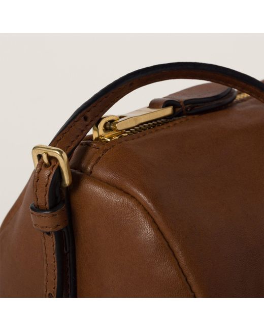 Miu Miu Brown Napa Leather Shoulder Bag