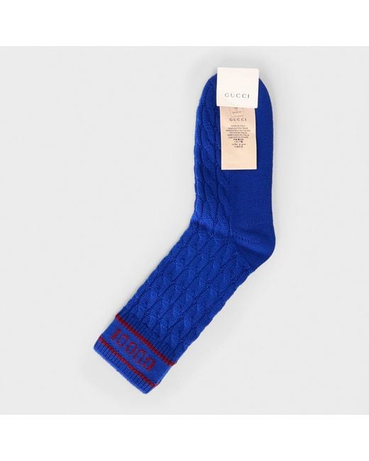 Gucci Blue Eye-Catching Socks