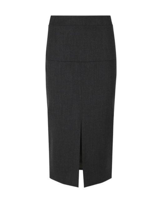 FEDERICA TOSI Black Front-Slit Skirt