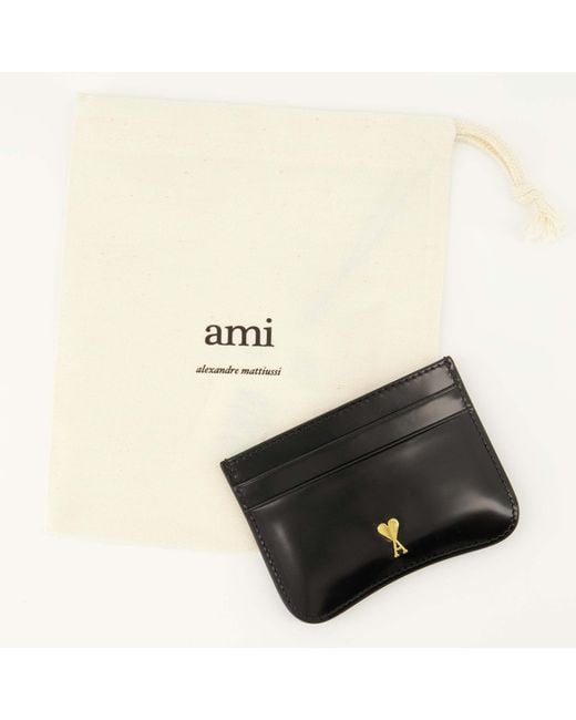 AMI Black Logo Plaque Wallet