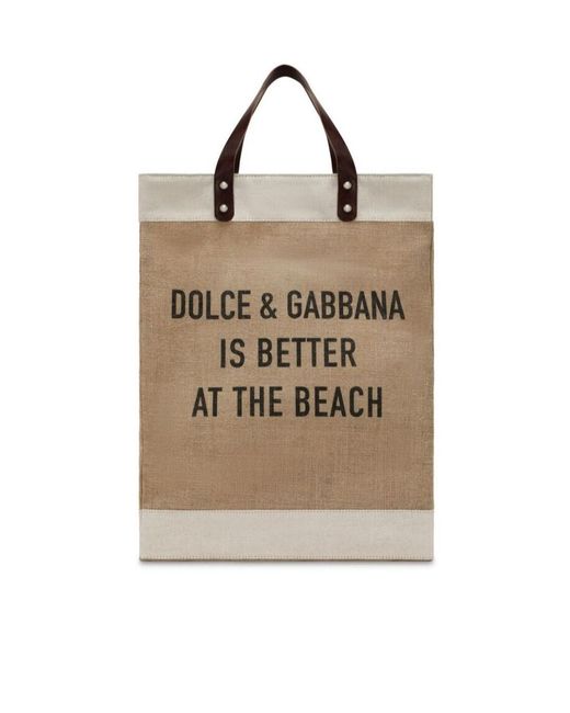 Dolce & Gabbana Multicolor Logo-Printed Open Top Tote Bag for men