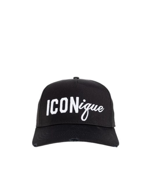 DSquared² Black Embroidered Baseball Cap
