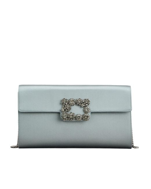 Roger Vivier Gray Efflorescence Clutch