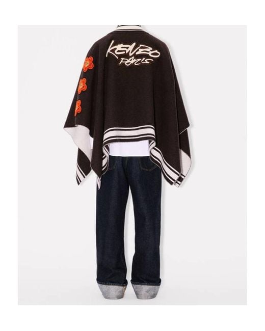 KENZO Black X Futura 2000' Poncho for men