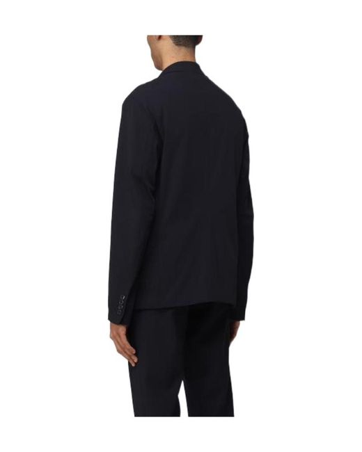 ARMANI EXCHANGE Blue Single-Breasted Jacket for men