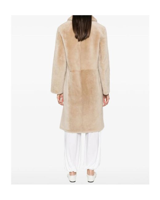 Yves Salomon Natural Shearling Coat
