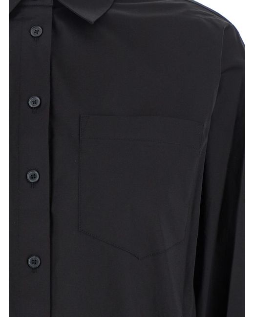 MICHAEL Michael Kors Black Stretch Poplin Shirt