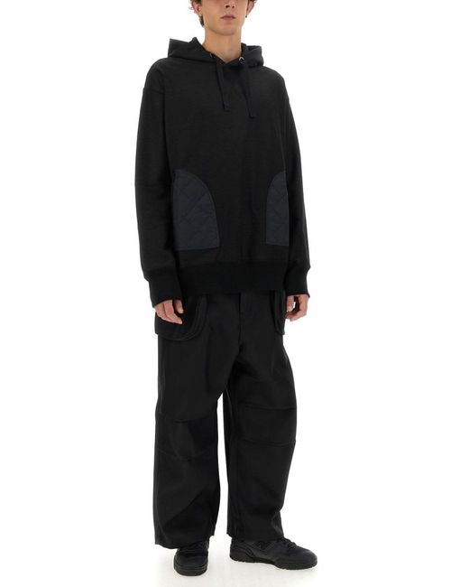 Junya Watanabe Black Pull Rope Hooded Sweater for men
