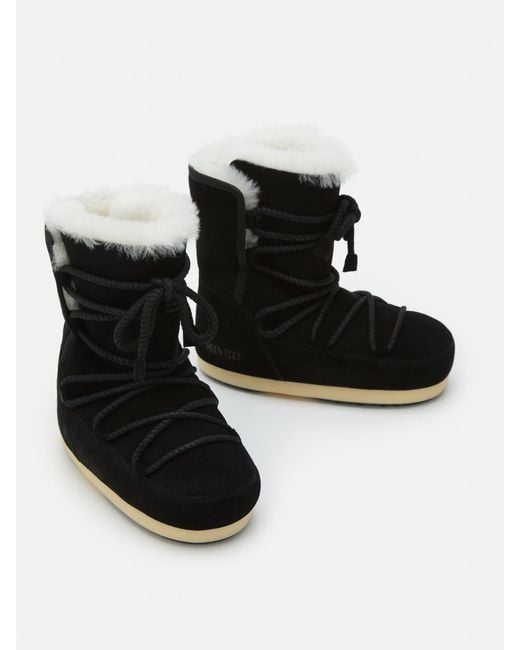 Moon Boot Black Evx Shearling Boots for men