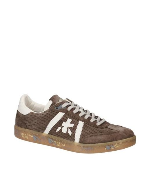 Premiata Brown Round-Toe Sneakers for men