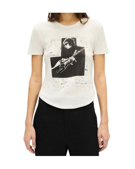 Ann Demeulemeester White Floor Curved-Hem T-Shirt