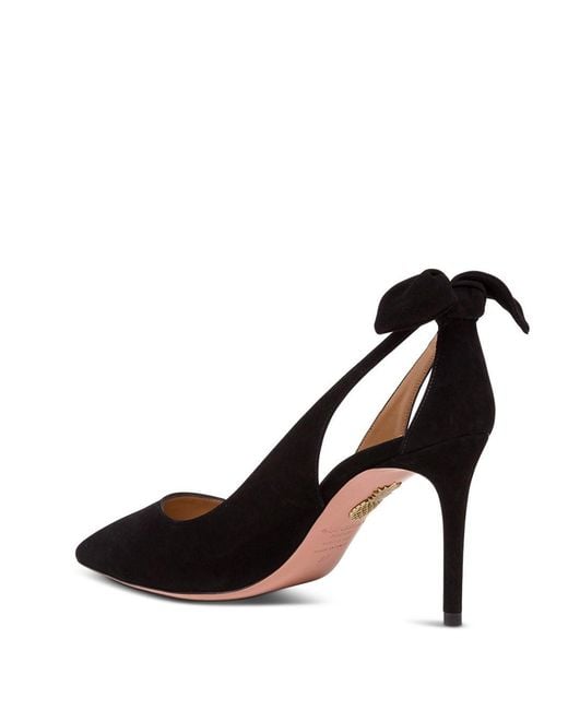 Aquazzura Black Bow Detail High Heels