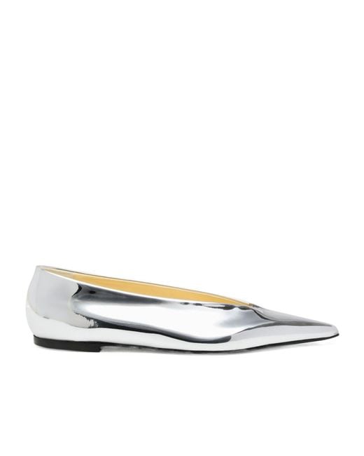 Proenza Schouler White Slash Pointed-Toe Flat Pumps